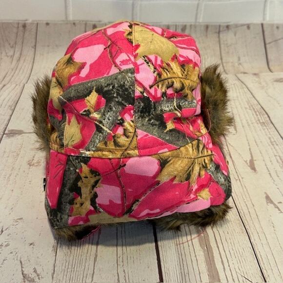 Women's Pink Camo Ski Snow Hat Coast to Coast Outfitters - Picture 4 of 6